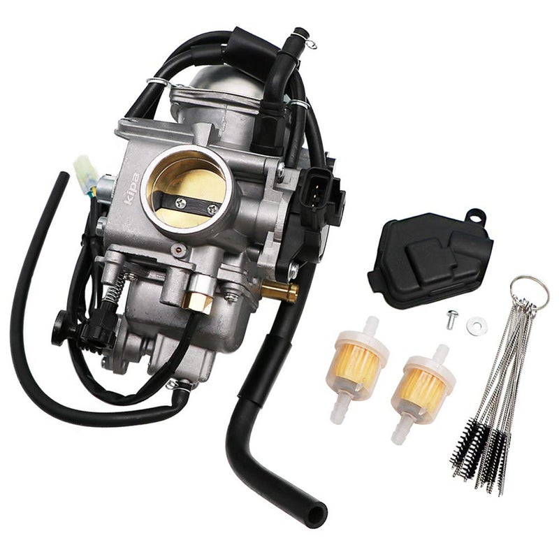 KIPA Carburetor for TRX500 Foreman Rubicon 500 2001-2005 TRX500FA TRX500FPA TRX500FM, Replace OEM Part Number 16100-HN2-013, With Carbon Dirt Jet Cleaner Tool Kit & Fuel Filters - Image 1